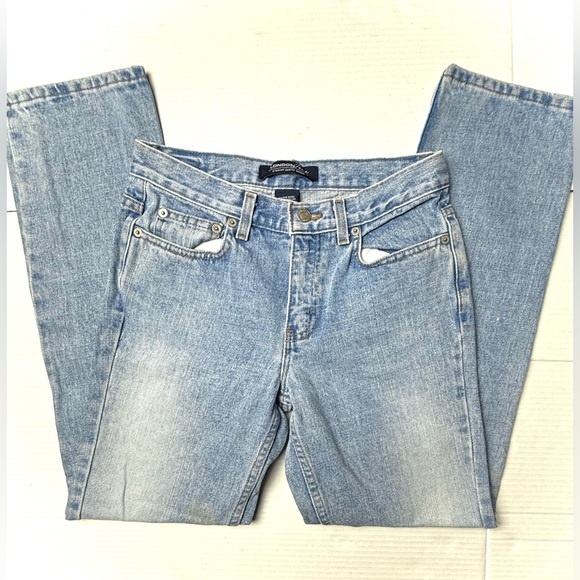 Vintage London Jeans Womens 2 Straight Leg Blue Denim Medium Wash Y2K‎ 90s - Picture 1 of 11